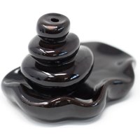 Back Flow Incense Burner Large Pebbles into Pool