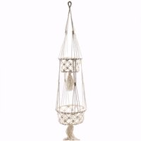 KDMD Macrame Pot Holder - Double Holder in White