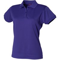 Henbury Women's Coolplus Fitted Polo Shirt in Purple | Size: Medium