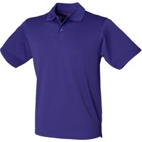 Henbury Men's Coolplus Pique Polo Shirt in Purple | Size: Large