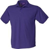 Henbury Men's Short Sleeved 65 35 Pique Polo Shirt in Purple | Size: 3XL