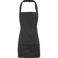 Premier Women's Colours 2-in-1 Apron Workwear in Black