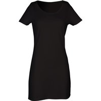Skinni Fit Women's Scoop Neck T-Shirt Dress in Black | Size: Large