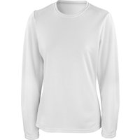 Spiro Women's Sports Quick-Dry Long Sleeve Performance T-Shirt in White | Size: XS