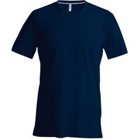 Kariban Men's Short Sleeve V Neck Slim Fit T-Shirt in Navy | Size: Small