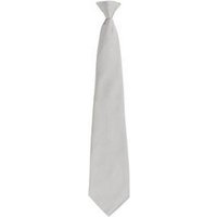 Premier Men's Fashion "Colours" Work Clip On Tie in Silver