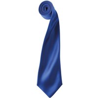 Premier Men's Plain Satin Tie (Narrow Blade) in Royal