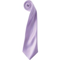 Premier Men's Plain Satin Tie (Narrow Blade) in Lilac