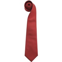Premier Men's “Colours" Plain Fashion Business Tie in Burgundy
