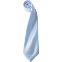 Premier Men's Plain Satin Tie (Narrow Blade) in Light Blue