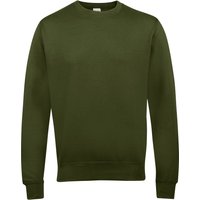 AWDis Women's Just Hoods Crew Neck Plain Sweatshirt (280 GSM) in Dark Olive | Size: 2XL