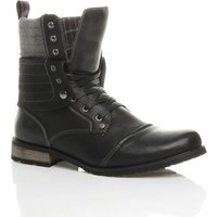 Low Heel Lace Up Biker Military Ankle Boots