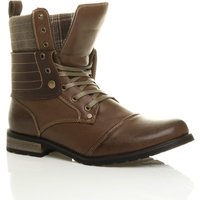 Low Heel Lace Up Biker Military Ankle Boots