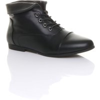 AJVANI Women's Pixie Granny Ankle Boots in Black | Size: 7
