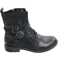 Leather Ankle Boots Buckle