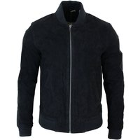 Varsity Suede Leather Bomber Jacket