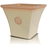 Primrose Terracotta Flared Square Tuscan Planter in Light Pistachio 44cm
