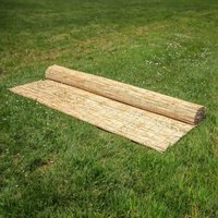 Primrose Thick Reed Bamboo Style Natural Screening Roll Garden Privacy 4m x 1m in Brown