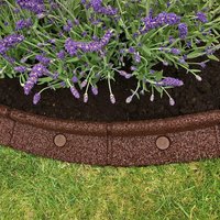 Primrose Flexiborder Garden Edging for Lawns Border Edge Piece in Brown | Size: 2 Pack