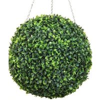 Primrose Artificial Topiary Boxwood Ball With Chain 28cm in Green