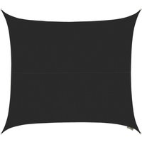 Primrose 5.4m Square Waterproof Patio Sun Shade Canopy 98% UV Block Free Rope in Black