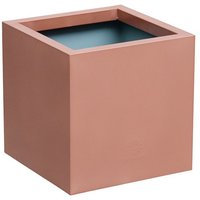 Outdoor Zinc Square Cube Planter Finish Weather Resistant 30cm