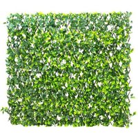 Primrose Extendable Artificial Flower Outdoor Screening Trellis White 1m x 2m