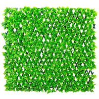 Primrose Extendable Artificial Flower Outdoor Screening Trellis Green 1m x 2m