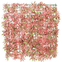 Primrose Red Acer Artificial Hedge Garden Patio Panels 50cm x 50cm in None | Size: 50 cm x 50 cm