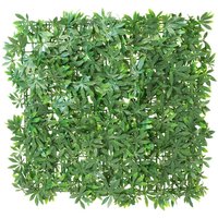 Primrose Green Acer Artificial Patio Outdoor Hedge 16 Panels 50cm x 50cm in None | Size: 50 cm x 50 cm