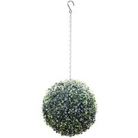 28cm Solar Powered LED Artificial Topiary Ball Little Buxus Ball