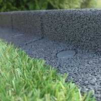 Primrose Flexiborder Garden Edging for Lawns Border Edge Piece in Grey | Size: 6 Pack