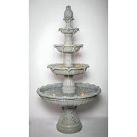 Tiered Stone Effect Fountain 4 Tier Water Feature Lights 204cm