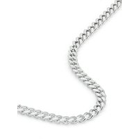 Sterling Curb Chain Cuban Necklace 24 inch inches
