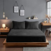 Snug City Teddy Fitted Sheet 30cm Extra Deep Soft Cuddly Soft Touch Bedding in Charcoal | Size: Super King Fitted