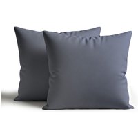 Snug City Waterproof Outdoor Garden Cushion Covers Patio Cushion Cover Cases Square Pack Of 2 in Dark Grey | Size: 60 cm x 60 cm
