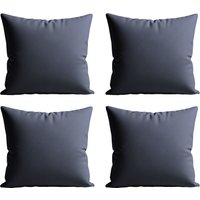 Snug City Waterproof Outdoor Garden Cushion Covers Patio Cushion Cover Cases Square Pack Of 4 in Dark Grey | Size: 45 cm x 45 cm