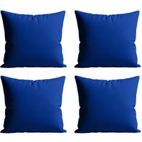 Snug City Waterproof Outdoor Garden Cushion Covers Patio Cushion Cover Cases Square Pack Of 4 in Blue | Size: 60 cm x 60 cm