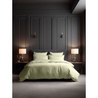 Snug City Luxury 400TC Cotton Sateen Hotel Quality Duvet Cover & Pillowcase in Cream | Size: Single