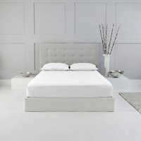 Snug City Fitted Sheet Polycotton Plain Dyed Extra Deep 25cm Bed Linen in White | Size: King