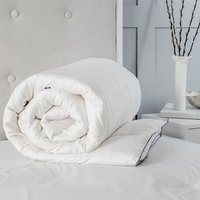 Snug City Luxury 10.5 Tog Duck Feather & Down Duvet 100% Cotton Cover in White | Size: Super King