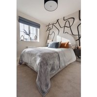 Snug City Mink Throw Soft Touch Blanket Fleece Faux Fur in Silver | Size: 127 cm x 152 cm