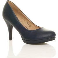 AJVANI Women's High Heel Court Shoes in Navy | Size: 7