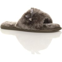 AJVANI Women's Peep Toe Sandals Slippers in Taupe | Size: 9