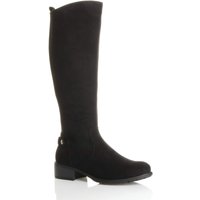 AJVANI Women's Low Heel Calf Riding Boots in Black | Size: 5