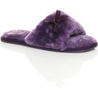 AJVANI Women's Peep Toe Sandals Slippers in Purple | Size: 8