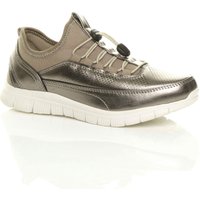 AJVANI Women's Low Heel Lace Up Memory Foam Trainers in Bronze | Size: 5
