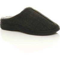 Flat Heel House Shoes Tartan Slippers