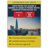 Activity Superstore View from The Shard & Dining at Marco Pierre White London Steakhouse Co in Blue
