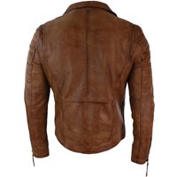 Slim Cross Zip Brando Real Leather Jacket